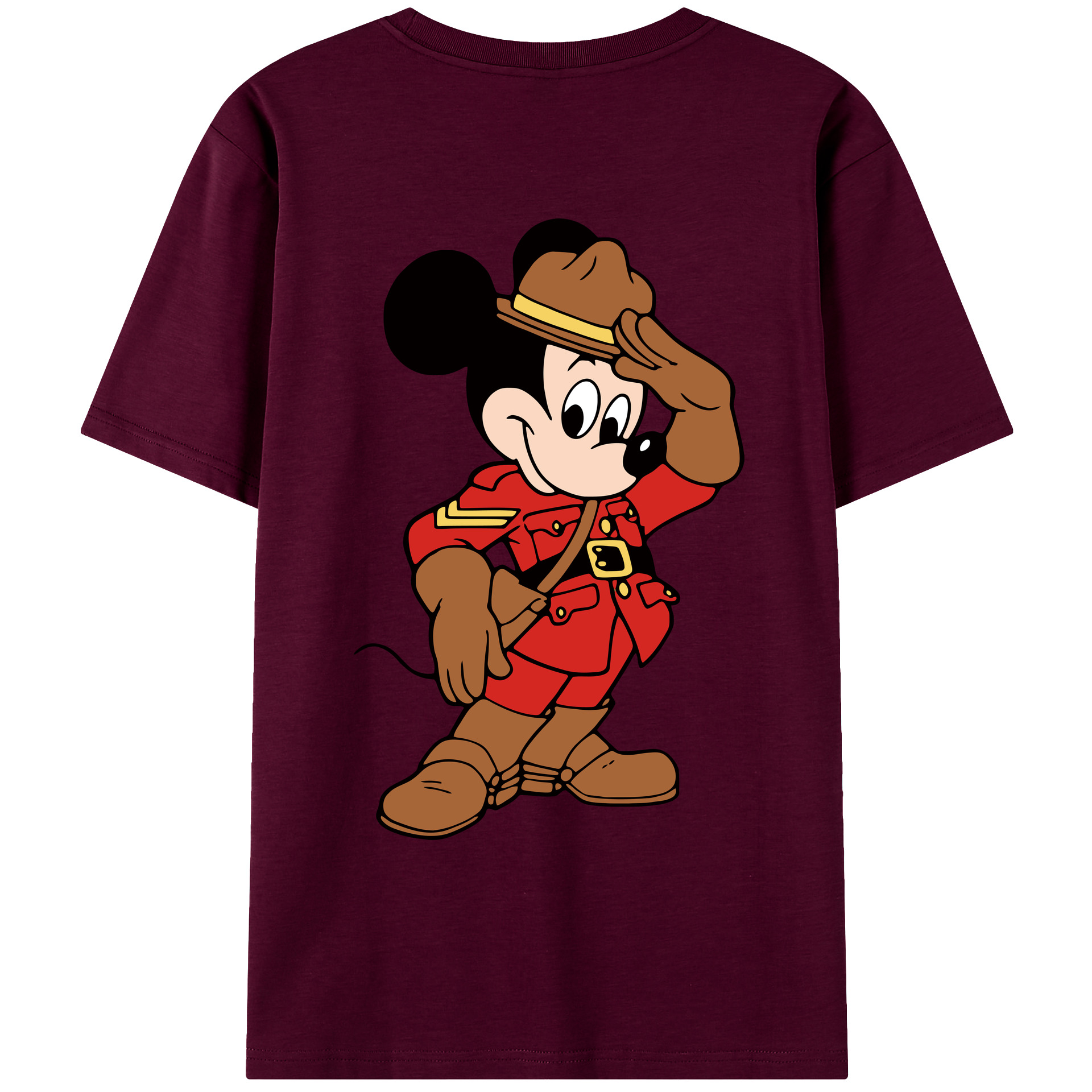 （画像用） ミッキーマウス Mickey Mouse レディース半袖Tシャツ(バックプリント)